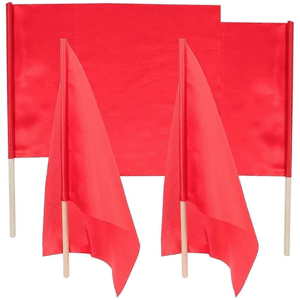 Handsignalflaggor Tävlingsledarflaggor Trä 4st Upplaga 0816 5 5