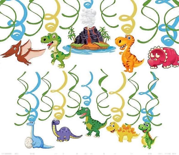 Dinosaur fødselsdagsbanner tema