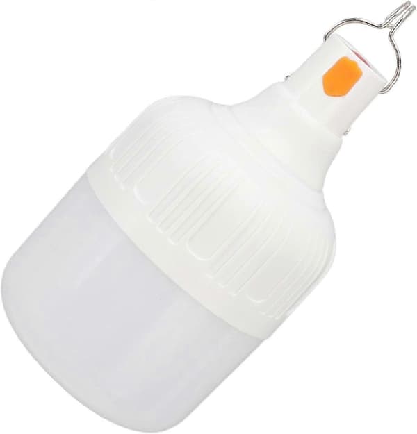 USB Genopladelig LED Pære, Holdbart ABS og PVC Materiale, Justerbar Lysstyrke, Bærbar Krog, Til Nødsituationer, Natmarkedsboder, Camping
