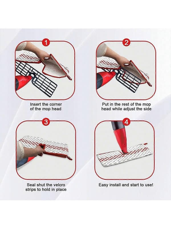 3-pakning mikrofiber spraymoppputer kompatible med O-cedar/Vileda Promist MAX vaskbare flipmoppputer for tørr våt gulvrengjøring 3 pack Spray Mop