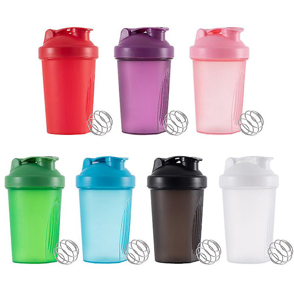 Sport Shaker Bottle 400ml Heraproteiinijauheen sekoituspullo Muovinen juomapullo