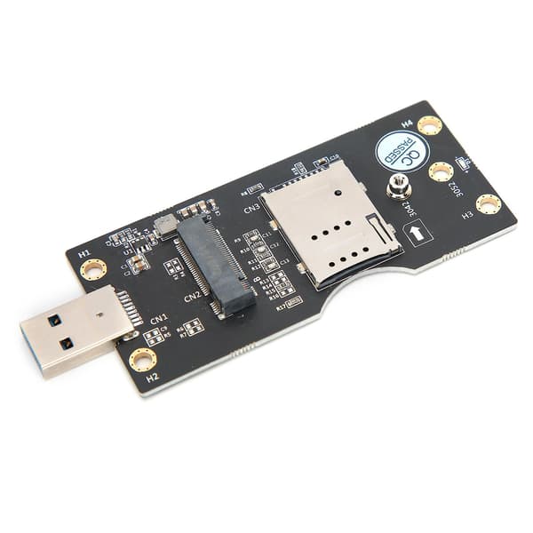 M.2 til USB 3.0 Adapter Riser Card med SIM-kortslot Computertilbehør Nøgle B NGFF 5 5