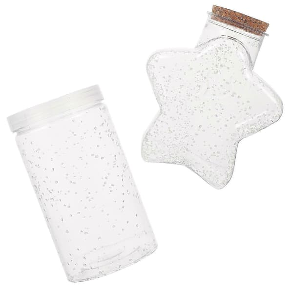 Plast önskeflaskor Transparenta DIY-flaskor för förvaring 2-pack