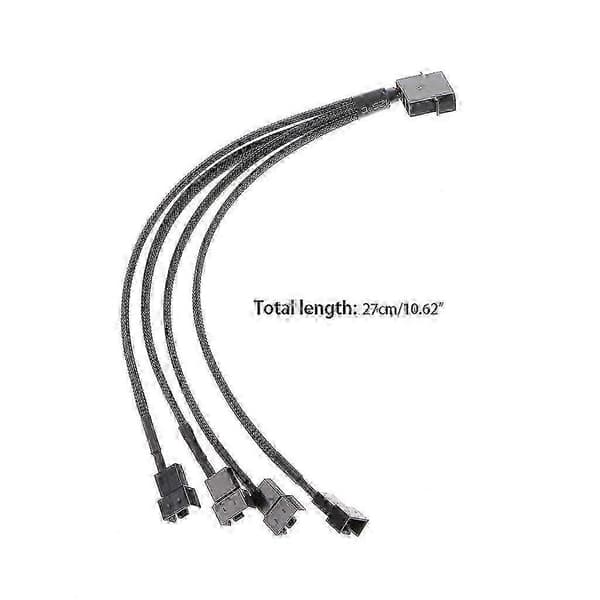 4x 3-benet/4-benet PWM blæser splitterkabel til tilslutning til 4-benet Molex og CPU 3P/4P strømstik Udgave 0909 5 5