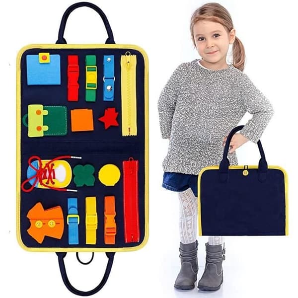Pedagogisk leketøyspanel for barn - Montessori - Motoriske ferdigheter - 2-5 år