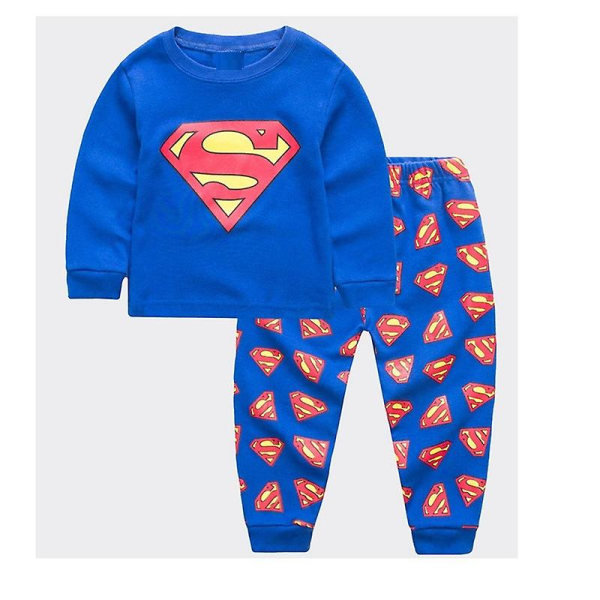 Drenge Pyjamas Små drenge Småbørn tegneserie pyjamas sæt 100 % bomuld Børnetøj Børn Pyjamas 4-7Y