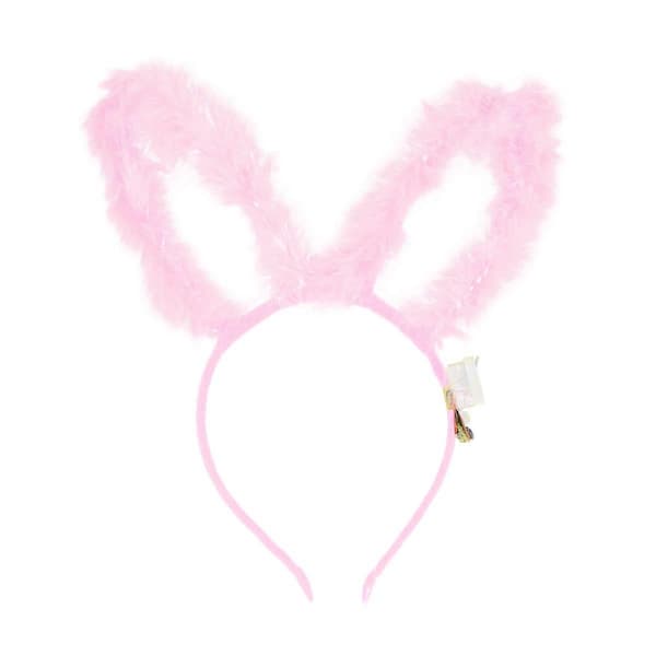 Kaninøre-hårbånd Lysende hårbånd til Cosplay 1 stk. Pink LED-tilbehør