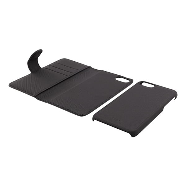 DELTACO plånboksfodral 2-i-1, iPhone 6/6s/7/8/SE (2020), magnetisk baksida Svart 90