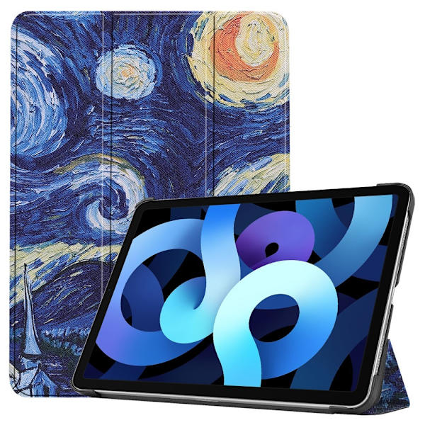 iPad Air 2025-2020 Fodral Tri-Fold Penselmålning 180