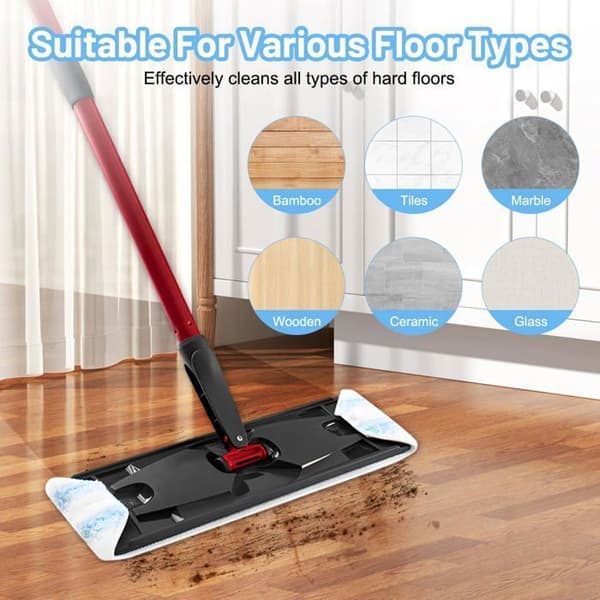6-delars påfyllningssats för Vileda H2Pro Mopp - AQSACOKIYA - Mikrofiberabsorberande trasa för O-Cedar H2Pro Mopp - Mopp ingår ej