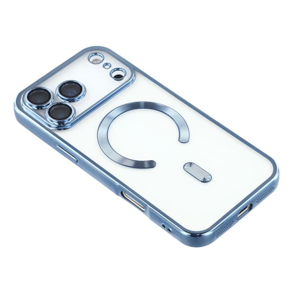 iPhone 17 Pro Max Deksel MagSafe Galvanisert TPU Blå 35