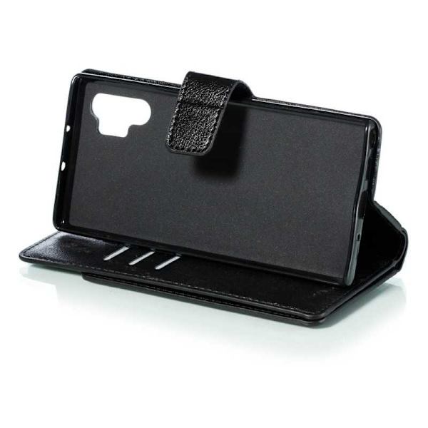 Kompatibel med Samsung Note 10 Plus Praktiskt Plånboksfodral med 12-Facks Array V4 Black Svart
