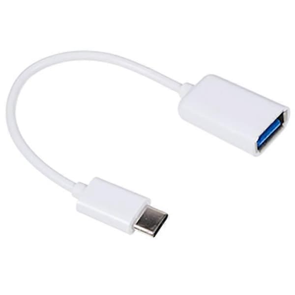 USB 3.1 Type-C Hann til USB 2.0 A Hunn OTG-kabel White