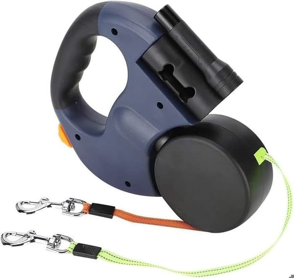Infällbart dubbelkoppel - HAUTSTORE - 3m - Slitstark nylon - Reflekterande tråd - Stötsäker