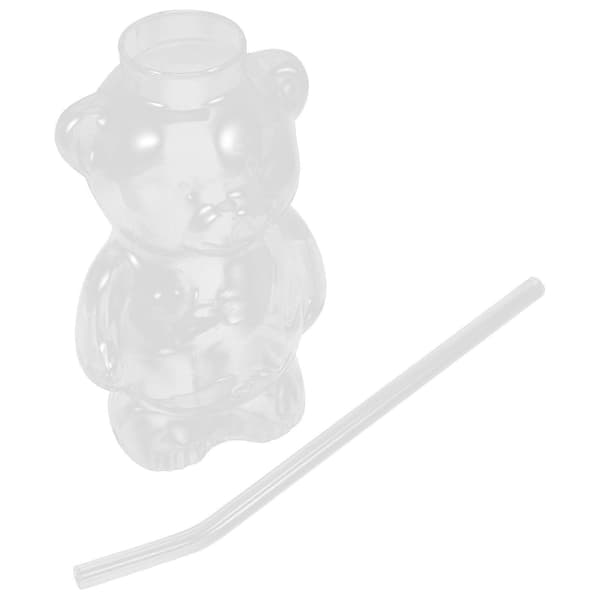 Björnglasmugg för dricksglas Transparent glasdryckesmugg