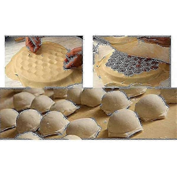 Pelmeni-form, dumplingform, 37 hull aluminiumslegering dumplingform utgave 0118