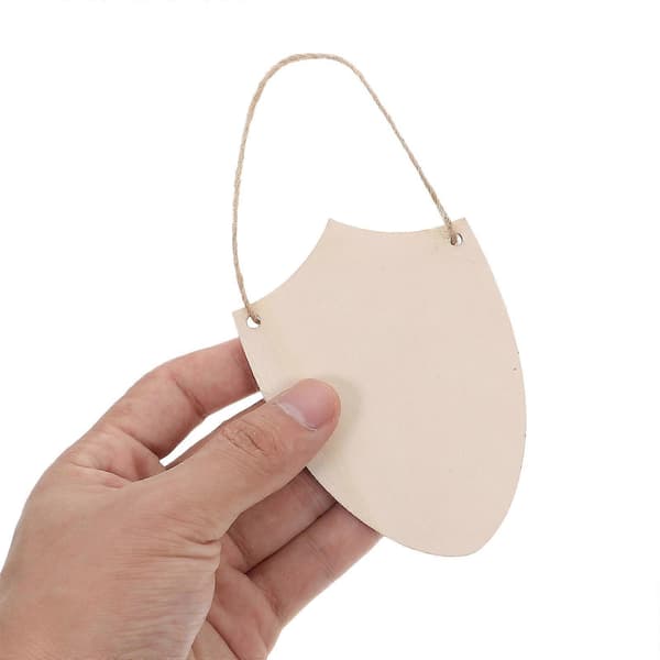 Träsköld DIY Hantverksutskärningar för jul 10 st Obehandlade träformer