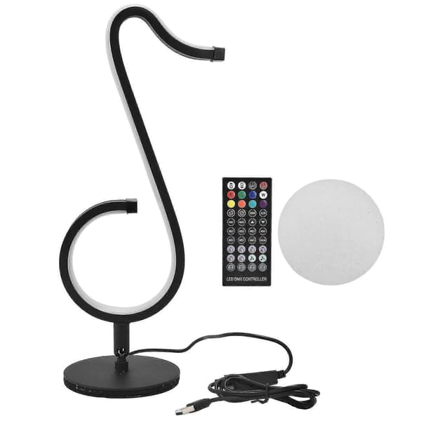 App-fjernkontroll Notelys LED Bluetooth Musikk USB Omgivelseslampe for Soverom Hjem