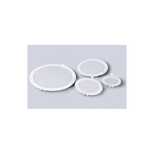 4 LED loftslamper, 9 W, ultraflad rund downlight, (hvid