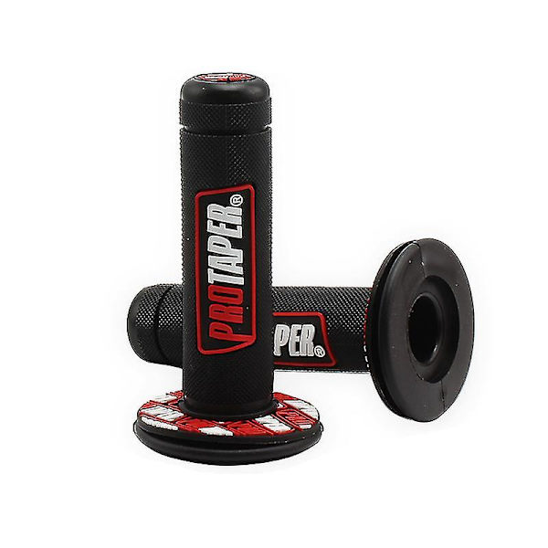 7/8\" 22mm Ohjaustangon Kahvat Moottoripyörän Protaper Ohjaustangon Kahvat Pro Taper Motocross Ohjaustangon Kahvat Kumigeeli Käsikahvat Jarrut (Punainen)