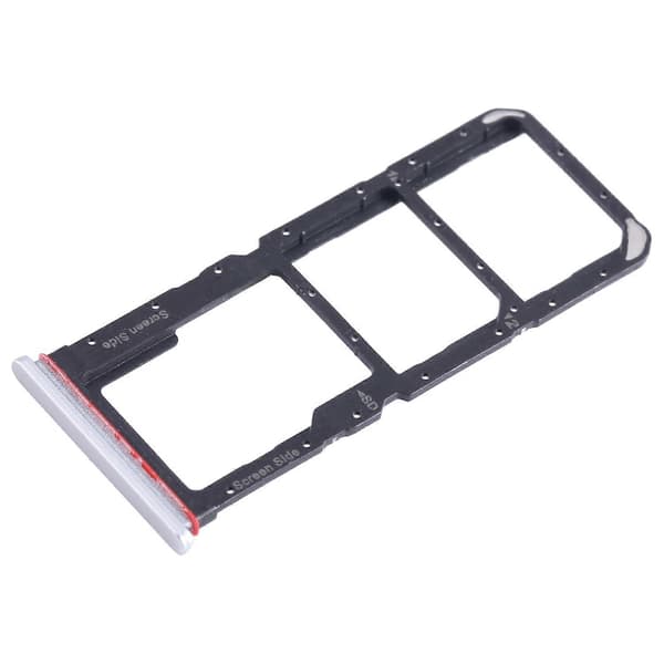 For Tecno Spark 10 Pro KI7 SIM + SIM-kortbrett + Micro SD-kortbrett White