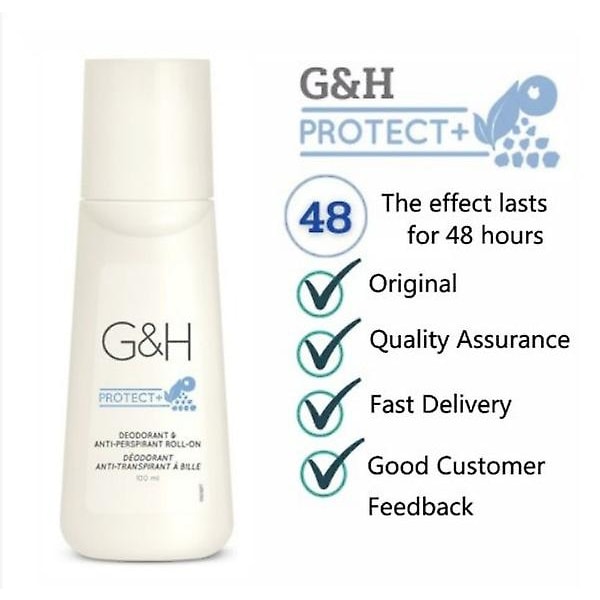 3 flaskor G&H Protect+ Deodorant & Anti-Perspirant Roll-On storlek 100 ml.