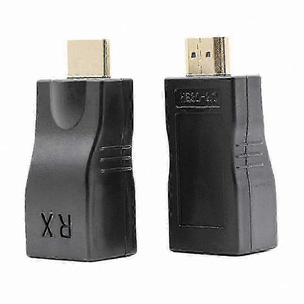 Ethernet til HDMI-konverter til CAT5e/CAT6-kabler med 4K og Full HD-kompatibilitetsadapter