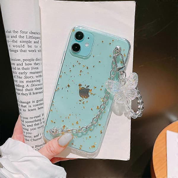 Guldfolie Transparent TPU-telefonfodral