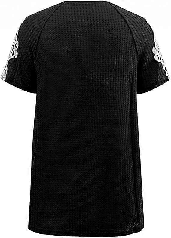 Dam sommar T-shirts kortärmad V-ringning