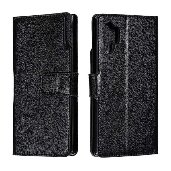 Kompatibel med Samsung Note 10 Plus Praktiskt Plånboksfodral med 12-Facks Array V4 Black Svart