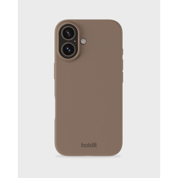 holdit iPhone 16 Mobilskal Silikon Mockabrun Brun Silikon