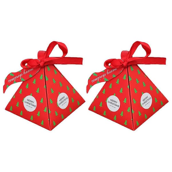 Julgodislåda Papper Dekorativa Presentförpackningar för Fest 70 st Röd Design