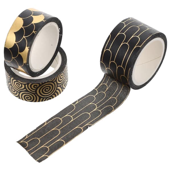 Håndværk Washi Tape til Scrapbooking og Billedbogsdekoration Assorterede Farver Dekorativ 3 Ruller pr. Sæt