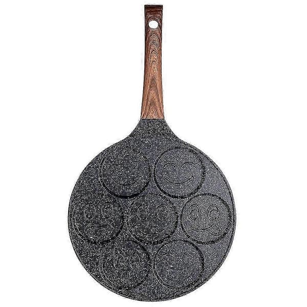 26 cm stekpanna i granit med 7 ansiktsformade hål