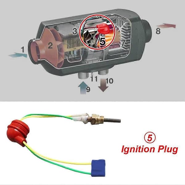 12V/24V keramisk glødeplugg for dieselvarmer tilbehør til bil båt lastebil 12V