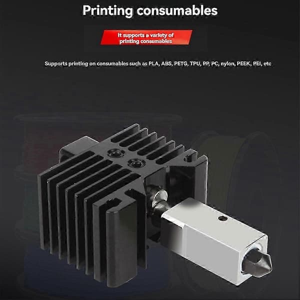 Bambu Lab P1P/P1S Hotend Opgraderingssæt med Blæser - Komplet Printhoved Black