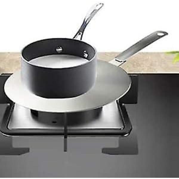 Induction Adapter, Induction Hob Conversion Plate, Heat Diffuser Plate with Detachable Handle and Base 20 cm