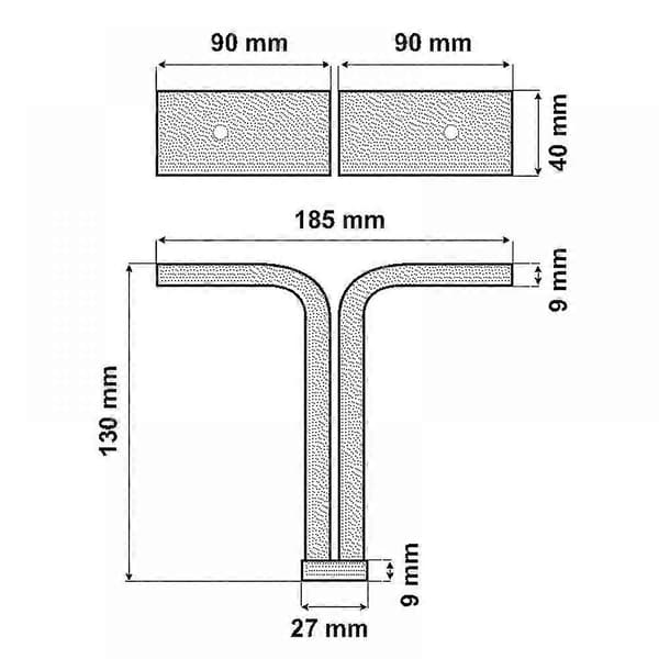 Solid Stål Design Møbelben 13 Cm (1 Stykk)
