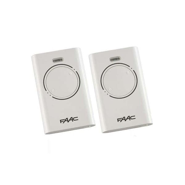 2-pack FAAC XT2 fjärrkontroller för grindar och garage