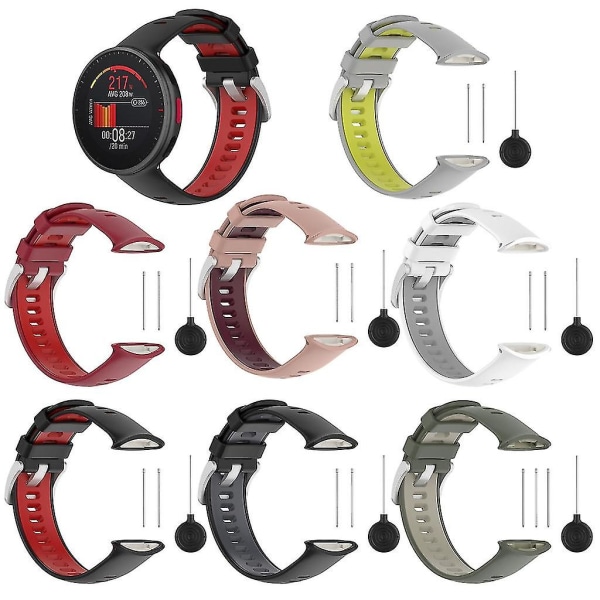 Watch Armbandsband Skyddande vattentät silikonrem för Polar Vantage V2