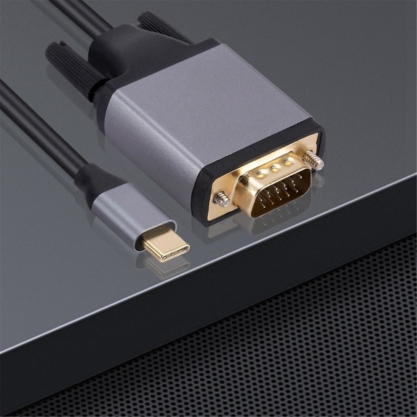 TYPE C till VGA-kabel USB 3.1 till VGA-adapter 10 Gbps HD-skärmsladd för datorskärm för bärbar dator