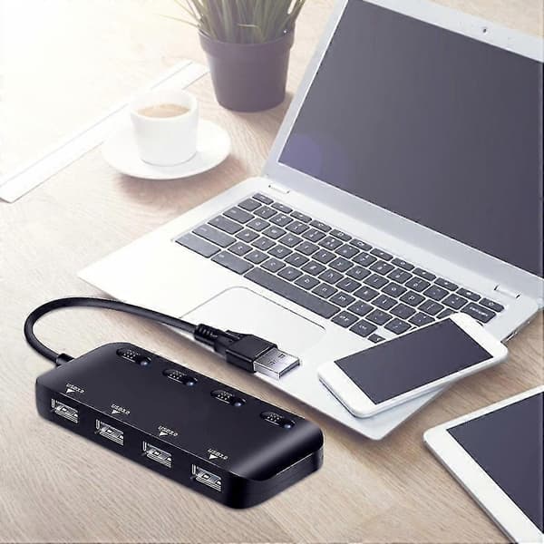 Multi Usb 3.0 Port Computer | Flere Usb Port Computer | Multi Usb Hub Computer - Høj blackUSB3 0