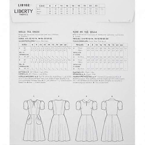 Papirsyemønster Bella Tea Dress