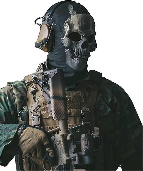 Ghost Maske Hodeplagg - Hodeskalle og Bein Design