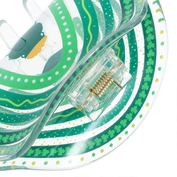 Grønne hårklør til dekorasjon St. Patrick's Day-klemmer 2 stk PVC