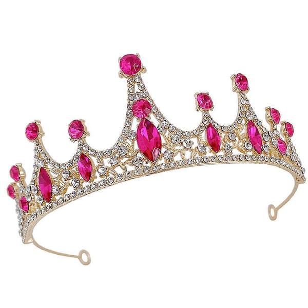 Rhinestone kronehodebånd til festbruk med vannkrystalldesign for barn