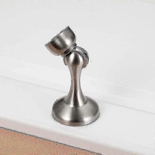 Dørstopper, magnetisk dørstop, rustfrit stål 201 dørholder, magnetisk dørstopper, ingen boring 2 stk. sølv