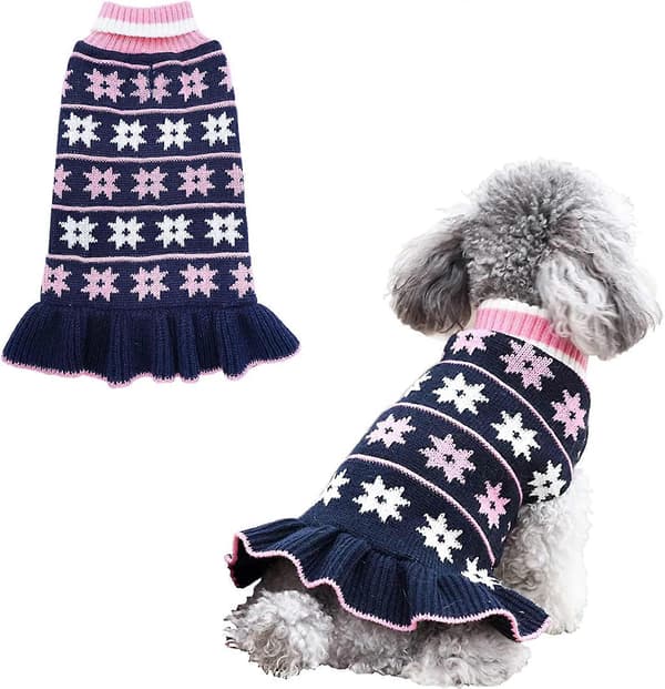 Hundegenser Kjole Turtleneck Genser