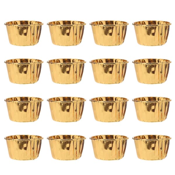 Varmebestandige bageforme Gyldne Cupcake Wrappers til bagning 50 stk. papirkopper