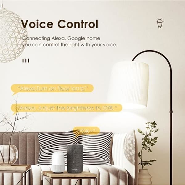 LED-pære - Tuya - Zigbee 3.0 - E27 - 15W - Flerfarget - Innendørs